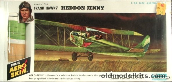 Renwal 1/48 Frank Hawks' JN-4 Heddon Jenny Barnstormer, 284-169 plastic model kit